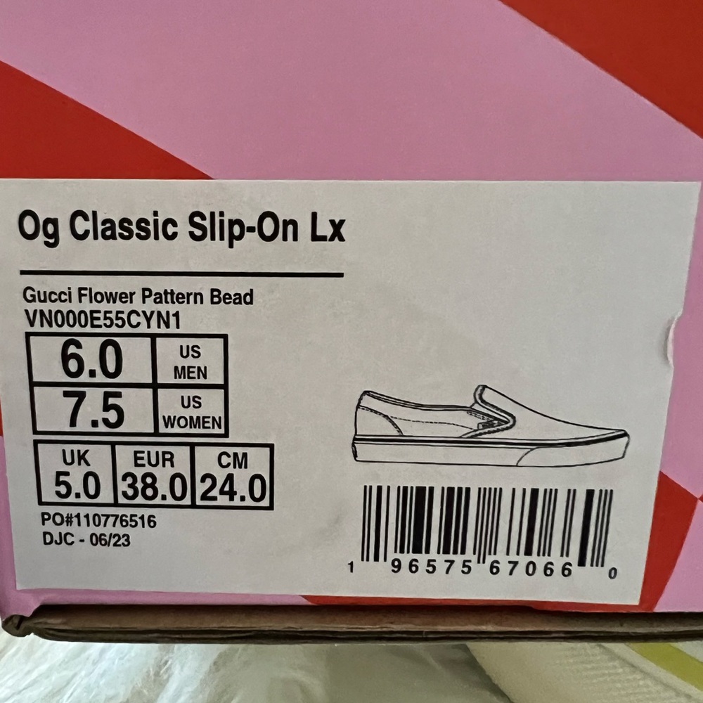 Shoes-Gucci X Vans SOLD OUT Blue Beaded Slip-on. NIB UNISEX Women’s 7.5 /Men’s 6 - Picture 5 of 17